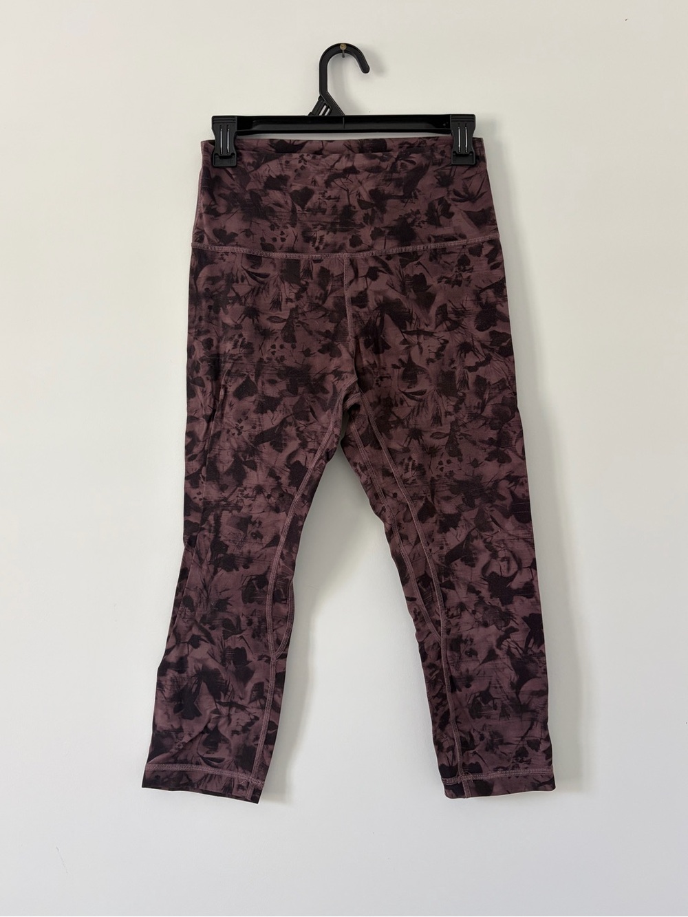 Lululemon Align High Rise 21in Cropped Leggings Mini Dusk Floral Antique Black 8